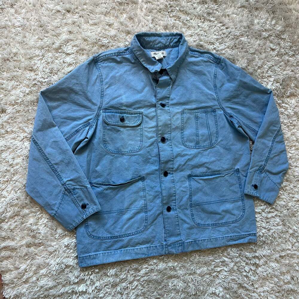 Madewell Blue Cotton Chore Workwear Jacket XL - Picture 2 of 12